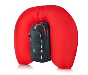 Sac d'avalanche airbag ARVA Reactor 32 litres gris en action